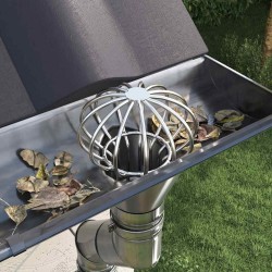 Garde-feuilles de Gouttière 8 pcs Argent 75 mm Acier inoxydable 514457514457