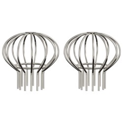 Garde-feuilles de Gouttière 2 pcs Argent 75 mm Acier inoxydable 514458514458