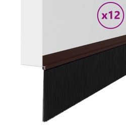 Brosses de porte adhésives 12 pcs Marron 100 cm 514460514460