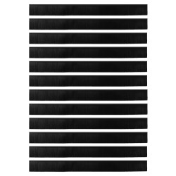 Brosses d'étanchéité pour porte à visser 12 pcs Noir 100 cm 514462514462
