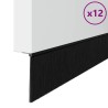 Brosses d'étanchéité pour porte à visser 12 pcs Noir 100 cm 514465514465