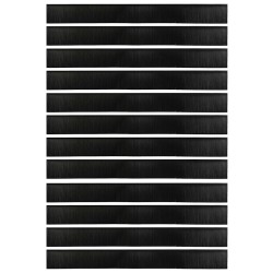 Brosses d'étanchéité pour porte à visser 12 pcs Noir 100 cm 514465514465