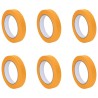 Rubans de masquage pour peintre 6 pcs Jaune 19mm x 50m Papier 514467514467