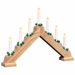 Pont de bougie de Noël Marron 39.5 x 5 x 29 cm Pin massif 514476514476