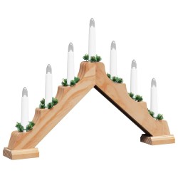 Pont de bougie de Noël Marron 39.5 x 5 x 29 cm Pin massif 514476514476