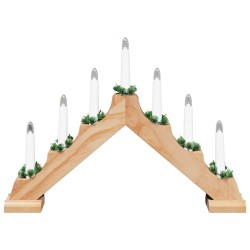 Pont de bougie de Noël Marron 39.5 x 5 x 29 cm Pin massif 514476514476
