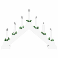 Pont de bougie de Noël Blanc 39.5 x 5 x 29 cm Pin massif 514478514478