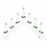 Pont de bougie de Noël Blanc 39.5 x 5 x 29 cm Pin massif 514478514478