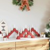 Pont de bougie de Noël 3 pcs Rouge 39.5 x 5 x 29 cm Pin massif 514479514479