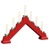 Pont de bougie de Noël 3 pcs Rouge 39.5 x 5 x 29 cm Pin massif 514479514479
