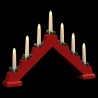 Pont de bougie de Noël 3 pcs Rouge 39.5 x 5 x 29 cm Pin massif 514479514479