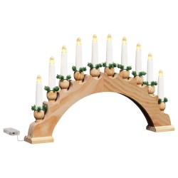 Arche de Bougies de Noël avec 10 Bougies LED Marron 514480514480