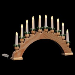 Arche de Bougies de Noël avec 10 Bougies LED Marron 514480514480
