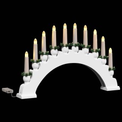 Arche de Bougies de Noël avec 10 Bougies LED Blanc 514481514481
