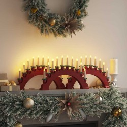 Arche de Bougies de Noël avec 10 Bougies LED 3 pcs Rouge 514483514483