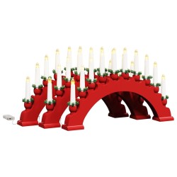 Arche de Bougies de Noël avec 10 Bougies LED 3 pcs Rouge 514483514483