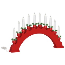 Arche de Bougies de Noël avec 10 Bougies LED 3 pcs Rouge 514483514483