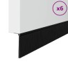 Brosses d'étanchéité pour porte à visser 6 pcs Noir 100 cm 514487514487