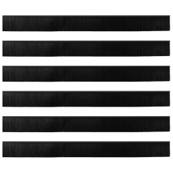 Brosses d'étanchéité pour porte à visser 6 pcs Noir 100 cm 514487514487
