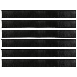 Brosses d'étanchéité pour porte à visser 6 pcs Noir 100 cm 514488514488