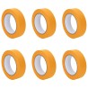 Rubans de masquage pour peintre 6 pcs Jaune 30mm x 50m Papier 514491514491