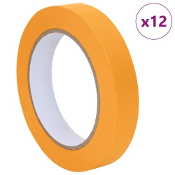 Rubans de masquage pour peintre 12 pcs Jaune 19mm x 50m Papier 514502514502