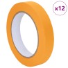 Rubans de masquage pour peintre 12 pcs Jaune 19mm x 50m Papier 514502514502