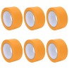 Rubans de masquage pour peintre 6 pcs Jaune 50 mm x 50 m Papier 514509514509