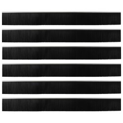 Brosses de porte adhésives 6 pcs Argent 100 cm 514515514515