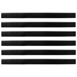 Brosses de porte adhésives 6 pcs Argent 100 cm 514517514517