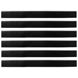 Brosses de porte adhésives 6 pcs Argent 100 cm 514518514518