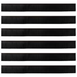 Brosses d'étanchéité pour porte à visser 6 pcs Marron 100 cm 514531514531