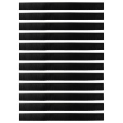 Brosses de porte adhésives 12 pcs Argent 100 cm 514532514532