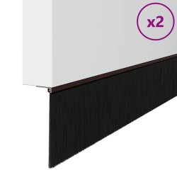 Brosses d'étanchéité pour porte à visser 2 pcs Marron 100 cm 514537514537
