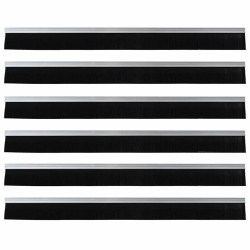 Brosses de porte adhésives 6 pcs Argent 100 cm 514539514539