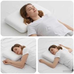 Coussin de sommeil Uni Blanc 60 x 40 x 10,5 cm 514542514542