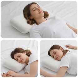 Coussin de sommeil Uni Blanc 50 x 30 x 10 cm 514551514551