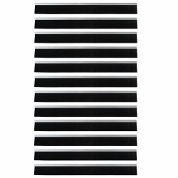 Brosses de porte adhésives 12 pcs Argent 100 cm 514556514556