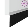 Brosses de porte adhésives 12 pcs Argent 100 cm 514557514557