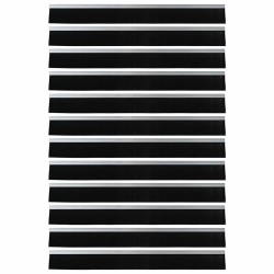 Brosses de porte adhésives 12 pcs Argent 100 cm 514557514557