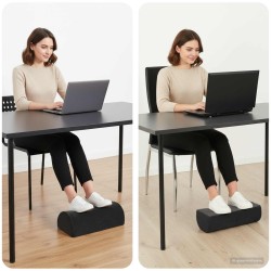 Coussin de repose-pieds Uni Noir 42 x 18 x 13 cm Mousse PU 514562514562