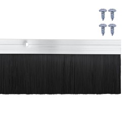 Brosses d'étanchéité pour porte à visser 12 pcs Argent 100 cm 514574514574