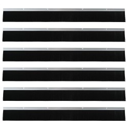 Brosses d'étanchéité pour porte à visser 6 pcs Argent 100 cm 514576514576