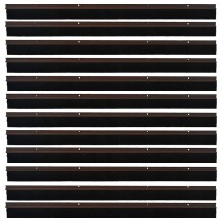 Brosses d'étanchéité pour porte à visser 12 pcs Marron 100 cm 514579514579