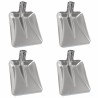 Tête de pelle 4 pcs Argent 45 x 38 cm Aluminium 514581514581