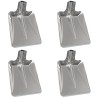 Tête de pelle 4 pcs Argent 43 x 32,5 cm Aluminium 514590514590