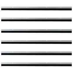 Brosses d'étanchéité pour porte à visser 6 pcs Argent 100 cm 514593514593