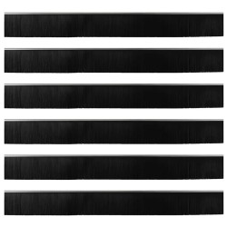 Brosses d'étanchéité pour porte à visser 6 pcs Argent 100 cm 514596514596