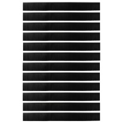 Brosses de porte adhésives 12 pcs Argent 100 cm 514603514603