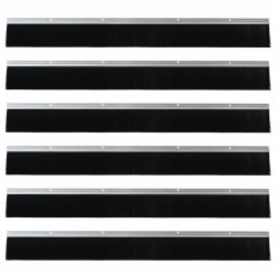 Brosses d'étanchéité pour porte à visser 6 pcs Argent 100 cm 514609514609